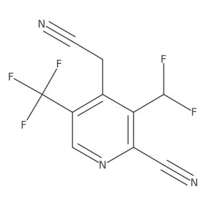 4-(Cyanomethyl)-3-(difluoromethyl)-5-(trifluoromethyl)picolinonitrile结构式