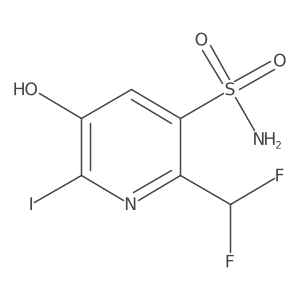 2-(Difluoromethyl)-5-hydroxy-6-iodopyridine-3-sulfonamide结构式
