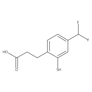 3-[4-(difluoromethyl)-2-sulfanyl-phenyl]propanoic acid结构式