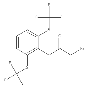 1-(2,6-Bis(trifluoromethylthio)phenyl)-3-bromopropan-2-one结构式