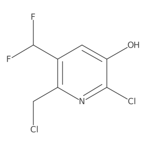 2-Chloro-6-(chloromethyl)-5-(difluoromethyl)pyridin-3-ol Structure
