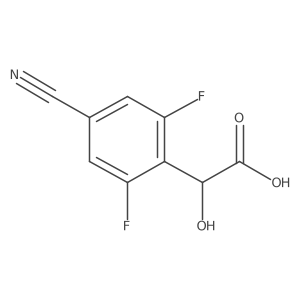 Benzeneacetic acid, 4-cyano-2,6-difluoro-I+/--hydroxy- Structure