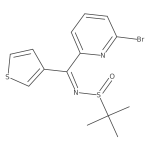 N-[(6-bromo-2-pyridinyl)-3-thienylmethylene]-2-methyl-2-propanesulfinamide结构式
