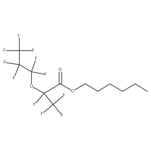 Hexyl 2,3,3,3-tetrafluoro-2-(heptafluoropropoxy)propanoate结构式