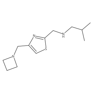 ({4-[(Azetidin-1-yl)methyl]-1,3-thiazol-2-yl}methyl)(2-methylpropyl)amine结构式