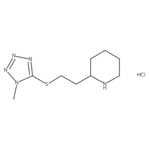 2-{2-[(1-methyl-1H-1,2,3,4-tetrazol-5-yl)sulfanyl]ethyl}piperidine hydrochloride Structure