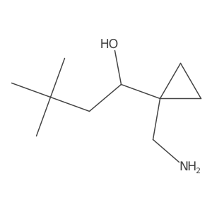 1-[1-(Aminomethyl)cyclopropyl]-3,3-dimethylbutan-1-ol结构式
