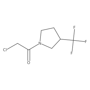 2-chloro-1-[3-(trifluoromethyl)pyrrolidin-1-yl]ethanone结构式