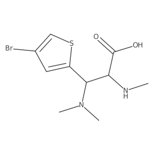 2-Thiophenepropanoic acid, 4-bromo-I(2)-(dimethylamino)-I+/--(methylamino)- Structure
