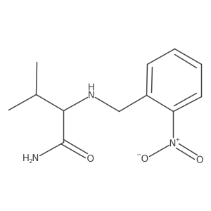 3-Methyl-2-{[(2-nitrophenyl)methyl]amino}butanamide结构式