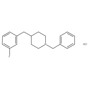1-Benzyl-4-(3-fluorobenzyl)piperidine hydrochloride Structure