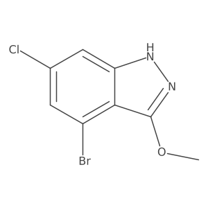 4-Bromo-6-chloro-3-methoxy-1H-indazole Structure