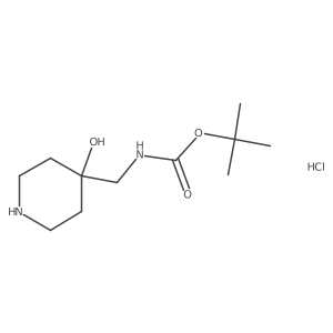 tert-Butyl N-[(4-hydroxypiperidin-4-yl)methyl]carbamate hydrochloride结构式