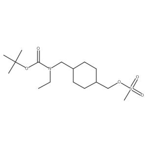 (trans-4-(((Tert-butoxycarbonyl)(ethyl)amino)methyl)cyclohexyl)methyl methanesulfonate Structure