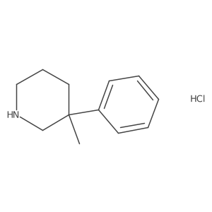 3-Methyl-3-phenylpiperidine;hydrochloride结构式