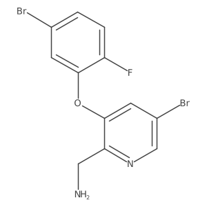 2-Pyridinemethanamine, 5-bromo-3-(5-bromo-2-fluorophenoxy)-结构式