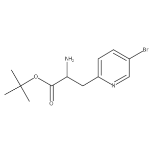 tert-butyl (2S)-2-amino-3-(5-bromopyridin-2-yl)propanoate Structure