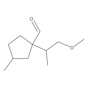 1-(1-Methoxypropan-2-yl)-3-methylcyclopentane-1-carbaldehyde Structure