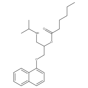(1R)-1-[[(1-Methylethyl)amino]methyl]-2-(1-naphthalenyloxy)ethyl hexanoate结构式