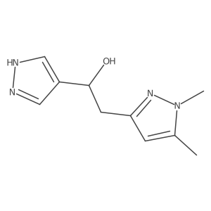 2-(1,5-dimethyl-1H-pyrazol-3-yl)-1-(1H-pyrazol-4-yl)ethan-1-ol Structure