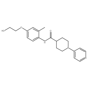 4-Piperidinecarboxamide,n-[4-(2-hydroxyethoxy)-2-methylphenyl]-1-(4-pyridinyl)-结构式