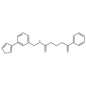 N-((5-(furan-3-yl)pyridin-3-yl)methyl)-5-oxo-5-phenylpentanamide Structure