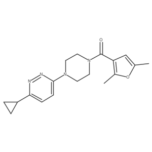 (4-(6-Cyclopropylpyridazin-3-yl)piperazin-1-yl)(2,5-dimethylfuran-3-yl)methanone Structure