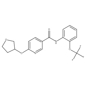 6-((tetrahydrofuran-3-yl)oxy)-N-(2-(trifluoromethoxy)phenyl)nicotinamide结构式