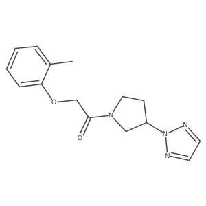 1-(3-(2H-1,2,3-triazol-2-yl)pyrrolidin-1-yl)-2-(o-tolyloxy)ethanone Structure