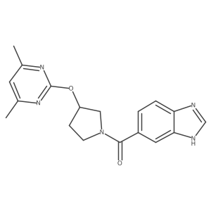 (1H-benzo[d]imidazol-5-yl)(3-((4,6-dimethylpyrimidin-2-yl)oxy)pyrrolidin-1-yl)methanone结构式