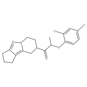 2-(2,4-dichlorophenoxy)-1-(3,4,8,9-tetrahydro-1H-cyclopenta[3,4]pyrazolo[1,5-a]pyrazin-2(7H)-yl)propan-1-one结构式