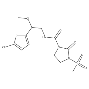 N-(2-(5-chlorothiophen-2-yl)-2-methoxyethyl)-3-(methylsulfonyl)-2-oxoimidazolidine-1-carboxamide Structure