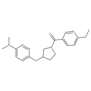 (3-((6-(Dimethylamino)pyridazin-3-yl)oxy)pyrrolidin-1-yl)(6-methoxypyridin-3-yl)methanone Structure