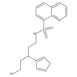 N-(5-hydroxy-3-(thiophen-3-yl)pentyl)quinoline-8-sulfonamide Structure
