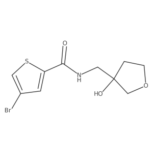 4-bromo-N-((3-hydroxytetrahydrofuran-3-yl)methyl)thiophene-2-carboxamide结构式