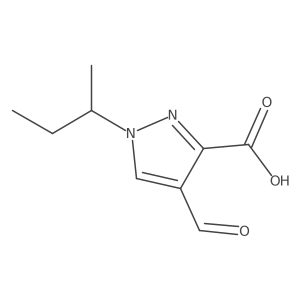 1-(Butan-2-yl)-4-formyl-1H-pyrazole-3-carboxylic acid Structure