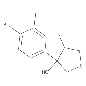 3-(4-Bromo-3-methylphenyl)-4-methylthiolan-3-ol Structure