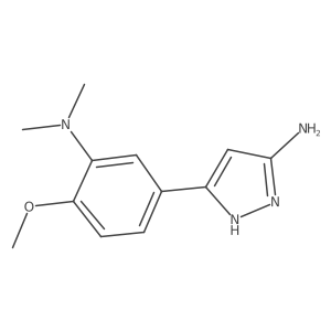 5-[3-(dimethylamino)-4-methoxyphenyl]-1H-pyrazol-3-amine结构式