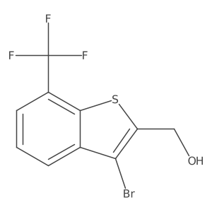 [3-Bromo-7-(trifluoromethyl)benzothiophen-2-yl]methanol结构式