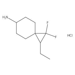 2-Ethyl-1,1-difluorospiro[2.5]octan-6-amine hydrochloride Structure