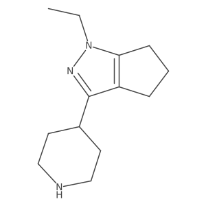 1-Ethyl-3-(piperidin-4-yl)-1,4,5,6-tetrahydrocyclopenta[c]pyrazole Structure