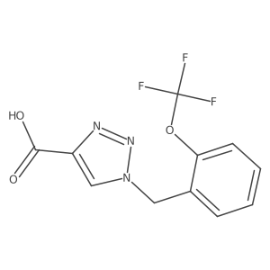 1-{[2-(trifluoromethoxy)phenyl]methyl}-1H-1,2,3-triazole-4-carboxylic acid Structure