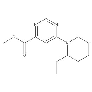 Methyl 6-(2-ethylpiperidin-1-yl)pyrimidine-4-carboxylate Structure