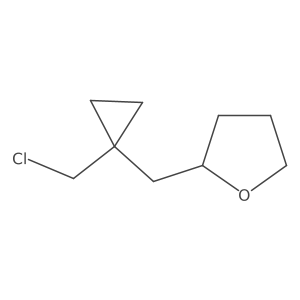 (2R)-2-{[1-(chloromethyl)cyclopropyl]methyl}oxolane结构式