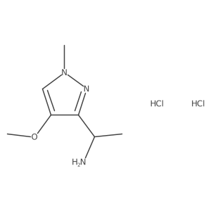 1-(4-methoxy-1-methyl-1H-pyrazol-3-yl)ethan-1-amine dihydrochloride Structure