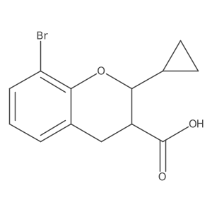 8-bromo-2-cyclopropyl-3,4-dihydro-2H-1-benzopyran-3-carboxylic acid Structure