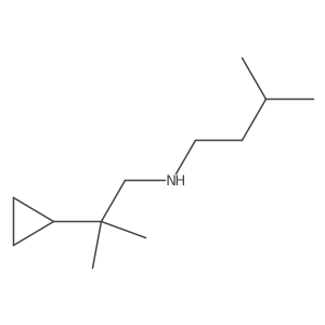 (2-Cyclopropyl-2-methylpropyl)(3-methylbutyl)amine Structure