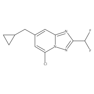 5-Chloro-7-(cyclopropylmethyl)-2-(difluoromethyl)-[1,2,4]triazolo[1,5-a]pyridine结构式