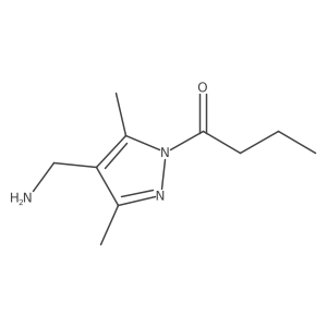 1-[4-(aminomethyl)-3,5-dimethyl-1H-pyrazol-1-yl]butan-1-one结构式