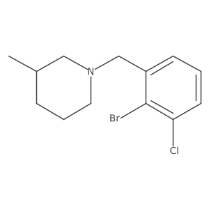 1-[(2-Bromo-3-chlorophenyl)methyl]-3-methylpiperidine Structure